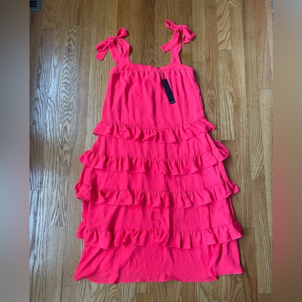 KRISA Barbie Pink Tiered Ruffle Dress